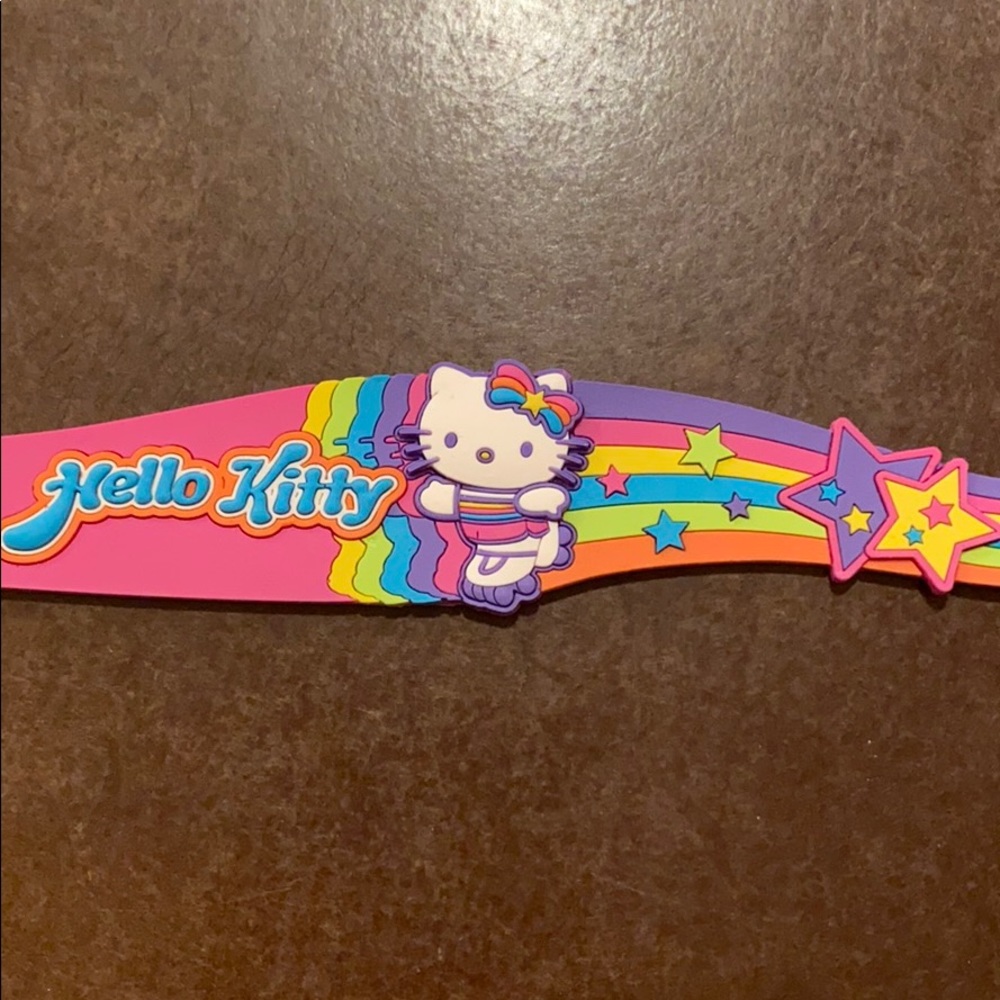 Hello Kitty vinyl snap bracelet 80’s roller skates